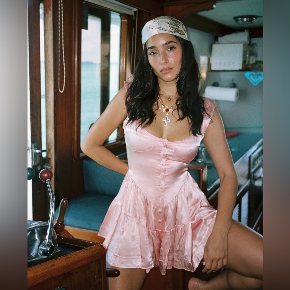 Vanessa Mooney Pink Elisabeth Romper/Dress